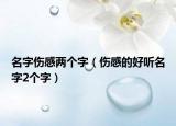 名字伤感两个字（伤感的好听名字2个字）