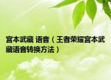 宫本武藏 语音（王者荣耀宫本武藏语音转换方法）