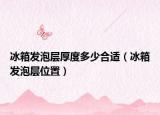 冰箱发泡层厚度多少合适（冰箱发泡层位置）
