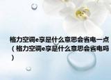 格力空调e享是什么意思会省电一点（格力空调e享是什么意思会省电吗）