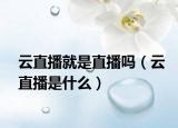云直播就是直播吗（云直播是什么）