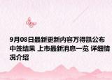 9月08日最新更新内容万得凯公布中签结果 上市最新消息一览 详细情况介绍