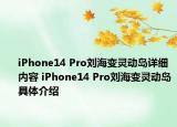 iPhone14 Pro刘海变灵动岛详细内容 iPhone14 Pro刘海变灵动岛具体介绍