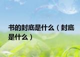书的封底是什么（封底是什么）