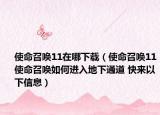 使命召唤11在哪下载（使命召唤11使命召唤如何进入地下通道 快来以下信息）