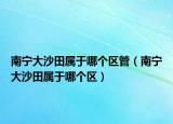 南宁大沙田属于哪个区管（南宁大沙田属于哪个区）