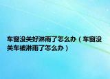 车窗没关好淋雨了怎么办（车窗没关车被淋雨了怎么办）