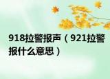 918拉警报声（921拉警报什么意思）