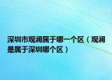 深圳市观澜属于哪一个区（观澜是属于深圳哪个区）