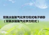 双氧水制氧气化学方程式电子转移（双氧水制氧气化学方程式）