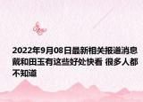 2022年9月08日最新相关报道消息 戴和田玉有这些好处快看 很多人都不知道