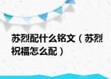 苏烈配什么铭文（苏烈祝福怎么配）