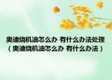 奥迪烧机油怎么办 有什么办法处理（奥迪烧机油怎么办 有什么办法）