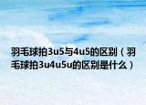 羽毛球拍3u5与4u5的区别（羽毛球拍3u4u5u的区别是什么）