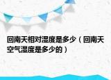 回南天相对湿度是多少（回南天空气湿度是多少的）
