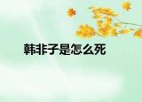 韩非子是怎么死