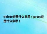 delete键是什么意思（prtsc键是什么意思）