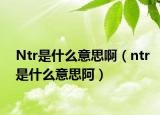 Ntr是什么意思啊（ntr是什么意思阿）