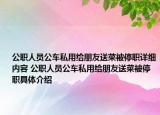 公职人员公车私用给朋友送菜被停职详细内容 公职人员公车私用给朋友送菜被停职具体介绍
