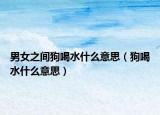 男女之间狗喝水什么意思（狗喝水什么意思）