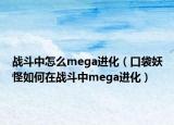 战斗中怎么mega进化（口袋妖怪如何在战斗中mega进化）