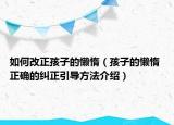 如何改正孩子的懒惰（孩子的懒惰 正确的纠正引导方法介绍）