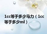 1cc等于多少马力（1cc等于多少ml）