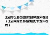 王者怎么看微信好友游戏在不在线（王者荣耀怎么看微信好友在不在线）