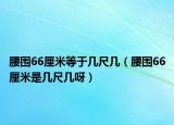 腰围66厘米等于几尺几（腰围66厘米是几尺几呀）