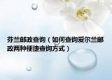 芬兰邮政查询（如何查询爱尔兰邮政两种便捷查询方式）