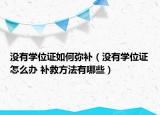 没有学位证如何弥补（没有学位证怎么办 补救方法有哪些）