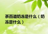 茶百道奶冻是什么（奶冻是什么）