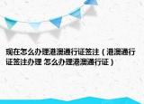 现在怎么办理港澳通行证签注（港澳通行证签注办理 怎么办理港澳通行证）