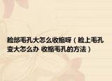 脸部毛孔大怎么收缩呀（脸上毛孔变大怎么办 收缩毛孔的方法）