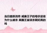 当日最新消息 威廉王子的母亲是谁为什么被杀 英国王室谋杀戴妃真的吗