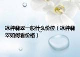 冰种翡翠一般什么价位（冰种翡翠如何看价格）