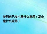 梦到自己发小是什么意思（发小是什么意思）