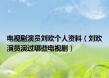 电视剧演员刘欢个人资料（刘欢演员演过哪些电视剧）
