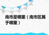 南市是哪里（南市区属于哪里）