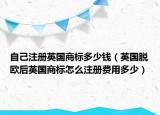 自己注册英国商标多少钱（英国脱欧后英国商标怎么注册费用多少）