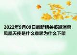 2022年9月09日最新相关报道消息 凤凰天使是什么意思为什么下架