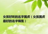 女孩好听的名字属虎（女孩属虎最好的名字锦集）
