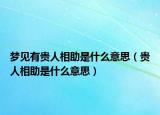 梦见有贵人相助是什么意思（贵人相助是什么意思）