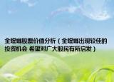 金螳螂股票价值分析（金螳螂出现较佳的投资机会 希望对广大股民有所启发）