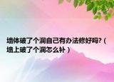 墙体破了个洞自己有办法修好吗?（墙上破了个洞怎么补）