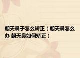 朝天鼻子怎么矫正（朝天鼻怎么办 朝天鼻如何矫正）
