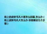 脸上的皮肤毛孔大是怎么回事,怎么办（脸上皮肤毛孔大怎么办 你需要这几个步骤）