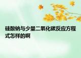 硅酸钠与少量二氧化碳反应方程式怎样的啊