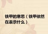 铁甲的意思（铁甲依然在表示什么）