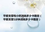 平板支撑每小时消耗多少卡路里（平板支撑1分钟消耗多少卡路里）